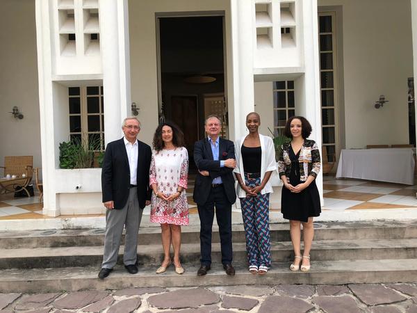 Avec l'Ambassadeur de France en République du Congo, M. Bertrand COCHERY.